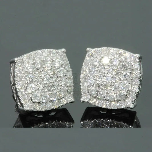 Plain and Color Zircon Stone Stud Earrings